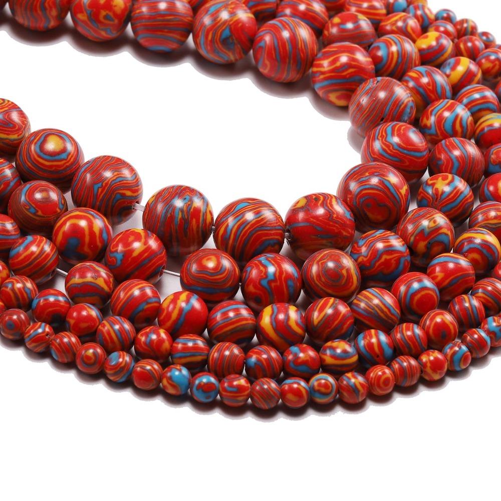 Round Spacer Loose Beads India Bead Multicolor 1strand/lot 4 6 8 10 12 Mm Malachite Bead Jewelry Findings DIY Necklace Bracelet