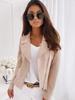 2025 Autumn/Winter Women's Zipper Suede Short Jacket with Turn-Down Collar