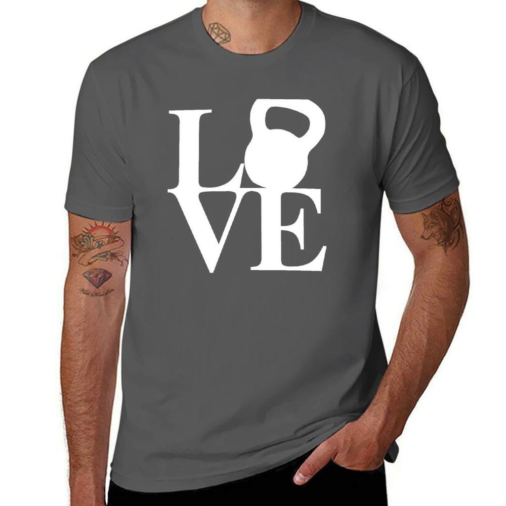 Love Kettlebell Tshirt Plus Size Quick Dry Sports Tee