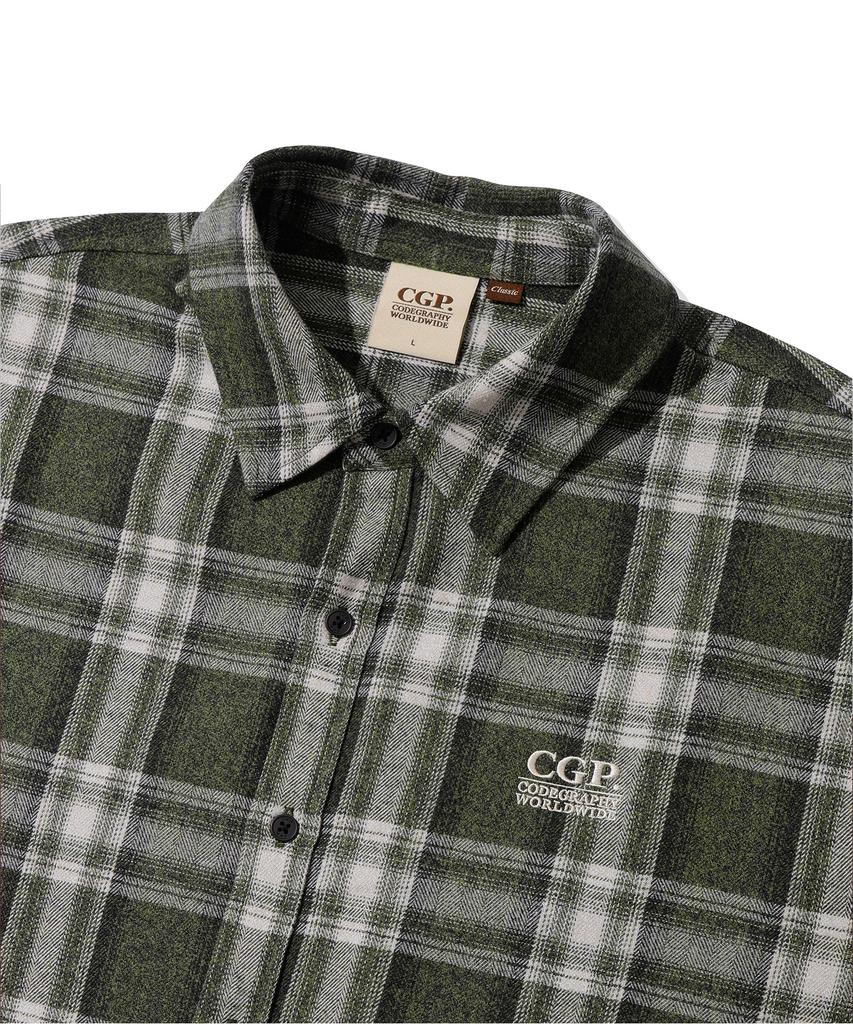 CGP Vintage Check Shirt_Dark Khaki