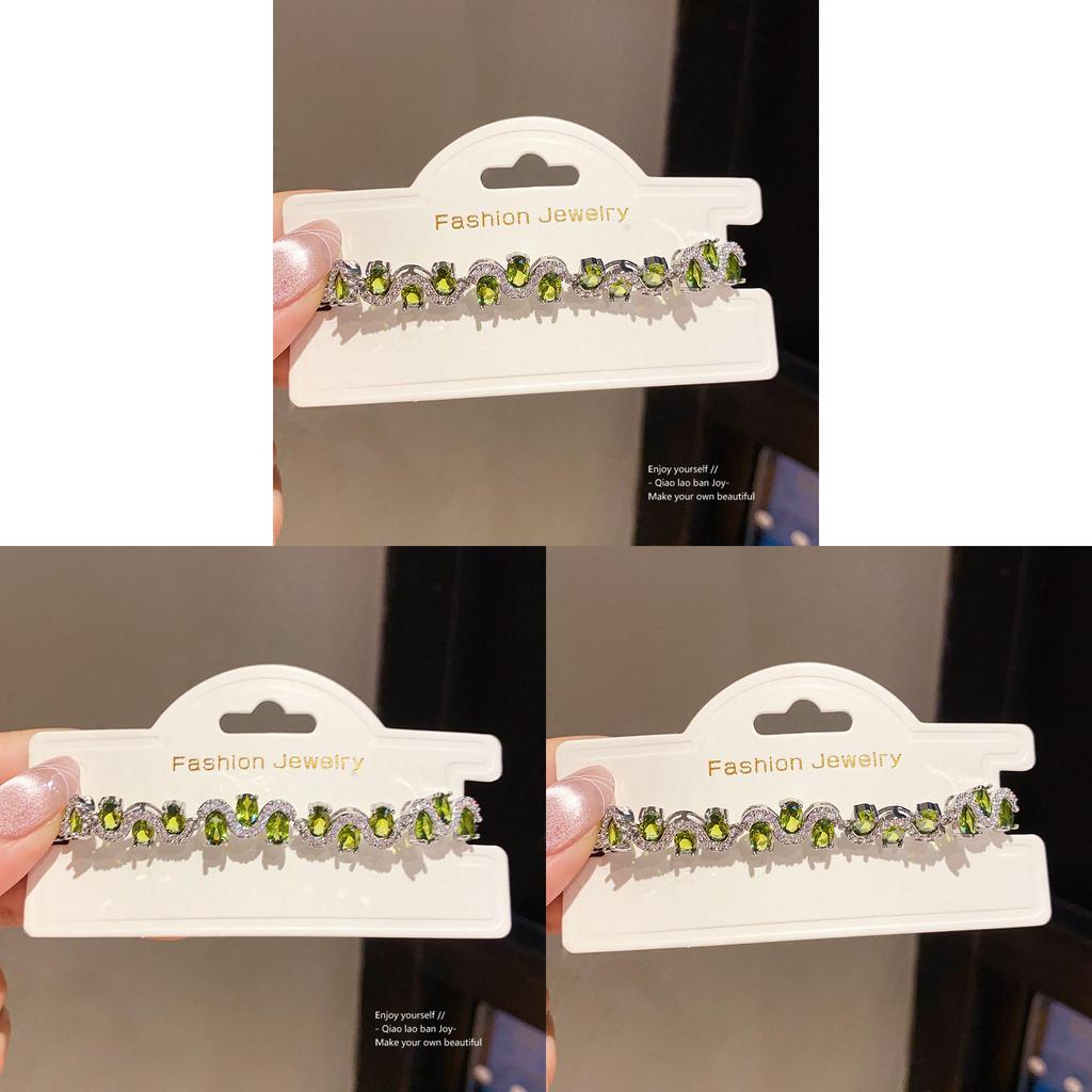 Geometric Zircon Oval Silver Womens Fashion Bracelet For Elegant Gift