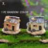 8 Style Mini Small House Cottages Diy Crafts Figure Ornament Garden Landscape