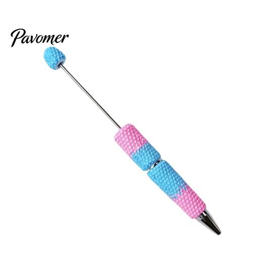 Creative Writing Supplies DIY Beadable Pen, Colorful Fancy Beaded Crafting Ballpoint Craft Pens for Adults Gift Students, Party Favors, Office