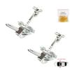 EDP1293-1 2 Pieces Door Hinge Stop Check Strap Limiter for Fiat Punto MK2 188 3-Door 1999-2012 51754187 