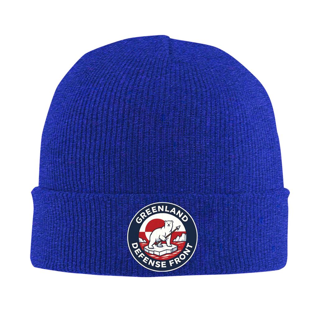 Greenland Deffnse Front Bonnet Hats  Beanie Hats Spring Printed Knit Hat Retro Men Women Gym Warm Soft Cap