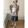 Korean Sweet Cartoon Knit Top: Women's Loose Casual Pullover Sweater for Autumn/Winter