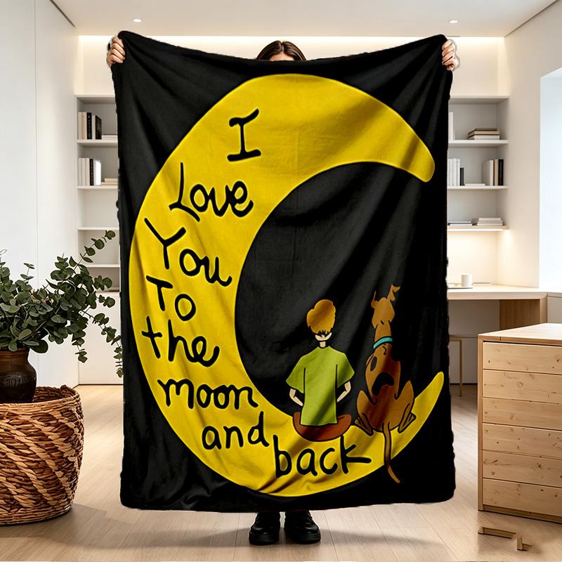 Scooby Print Blanket - Soft & Comfortable, for Bedroom, Travel, Sofa, Home Decoration - Birthday Christmas Gift for Friend