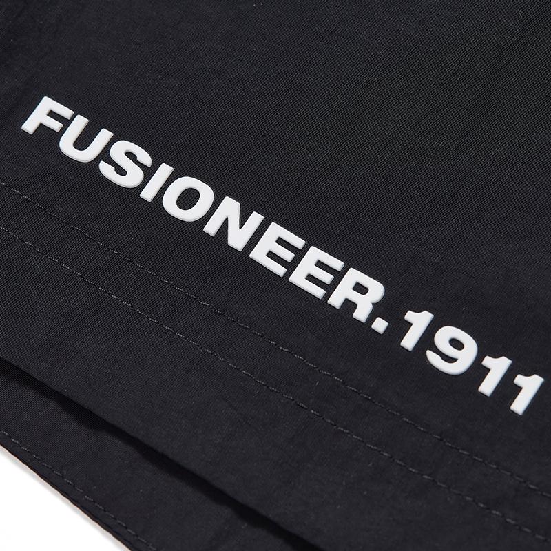 FILA FUSION Casual Shorts Men's Jet Black Moderate Straight Fit Pants T11M435806FBK