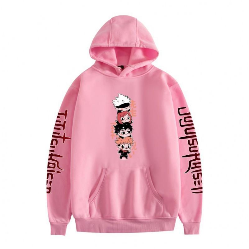 Jujutsu Kaisen Anime Hoodie Cartoon Print Loose Fit Sweatshirt Teens Couples