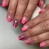 24 buc. Unghii false cu cap pătrat scurt cu modele de flori colorate Unghii false franțuzești de purtat cu finisaj de balet Stick de jeleu pe unghii