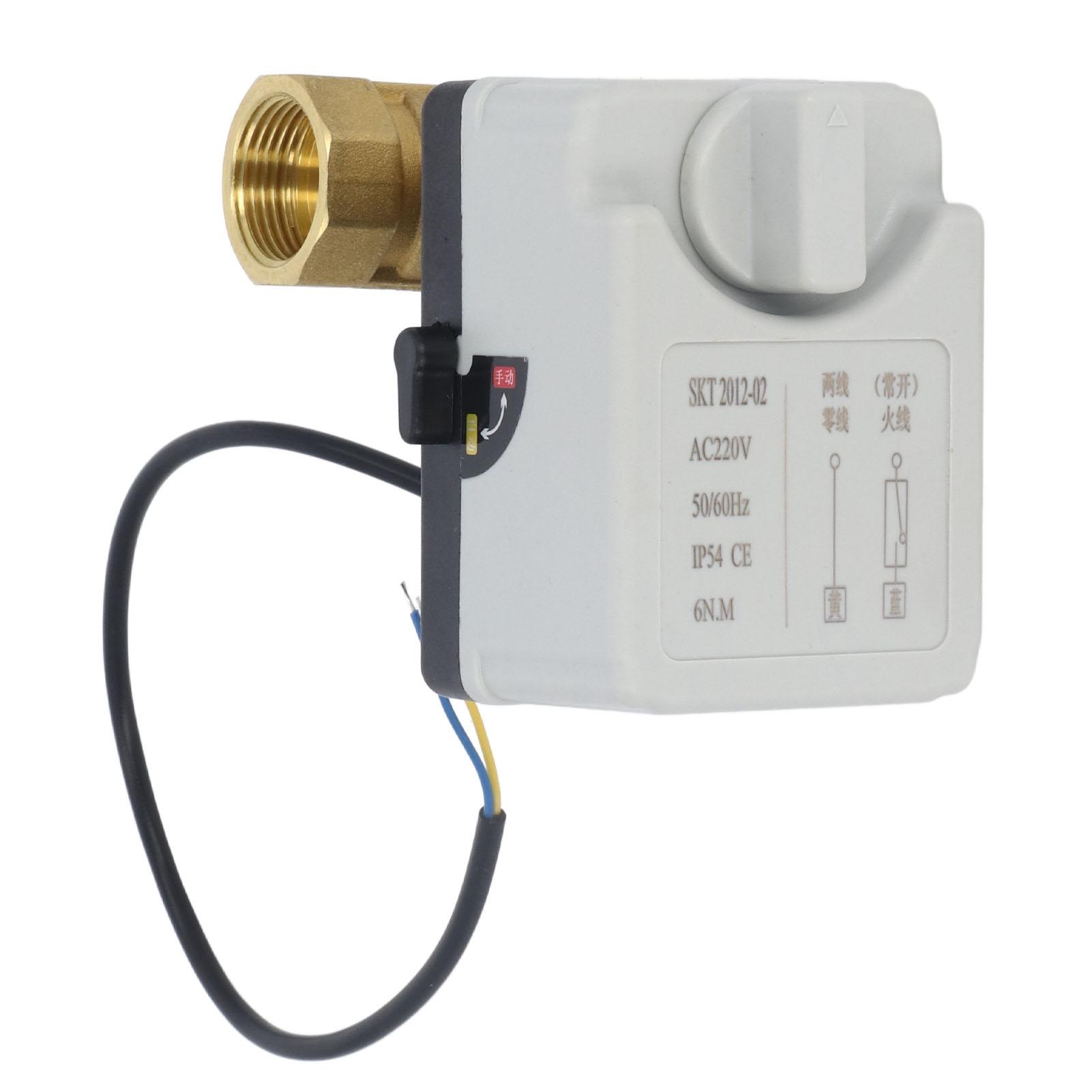 Ball Valve Motorized 2 Wire 2 Way Automatic Manual Normally Open DN20 AC220V for Control