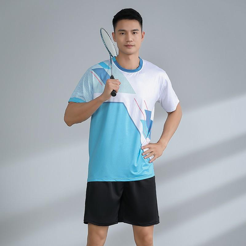 Quick-Dry Badminton Sport Set Men Women Athletic Wear Tennis Volleyball Table Uniform With Number Printing