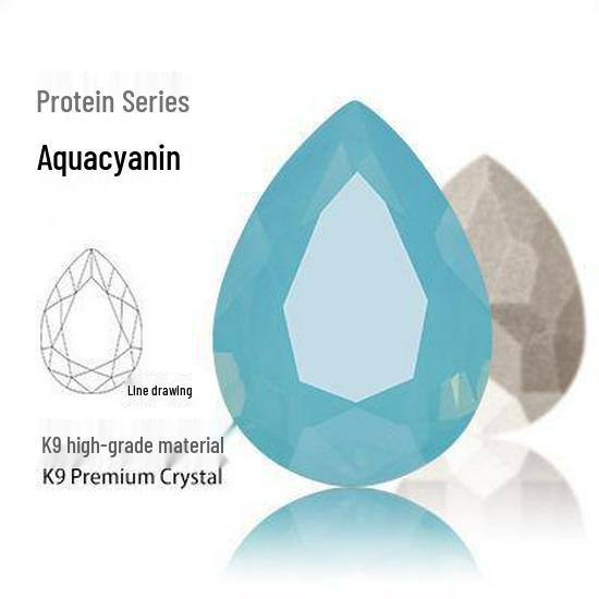 High-Grade K9 Teardrop Rhinestone DIY Jewelry Accessory - Silver-Plated Base with Irregular Crystal Glass Drill, Pointed Bottom