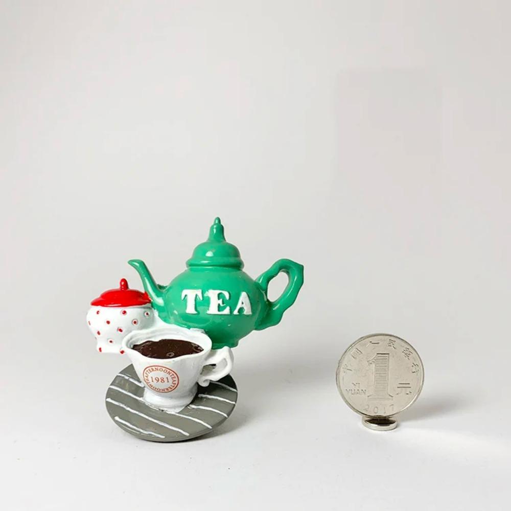 Teekanne Tee 3D Kühlschrankmagnete Kuchen Keks magnetische Kühlschrankpaste Kinder Früherziehung Magnetpaste Heimdekoration