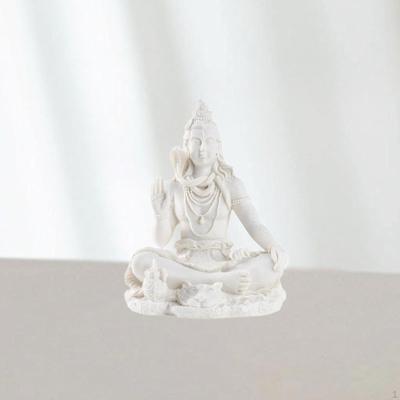 Guanyin Statue Collectible Resin Figurine Artwork Sculpture Ornament for Desktop Fireplace Cabinet