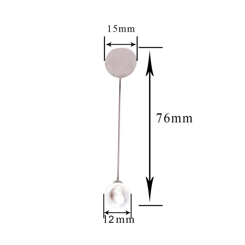 10 Pcs DIY Long Monogram Brooch Plated Alloy Copper Long Brooch Pin Base Lapel Dress AVE