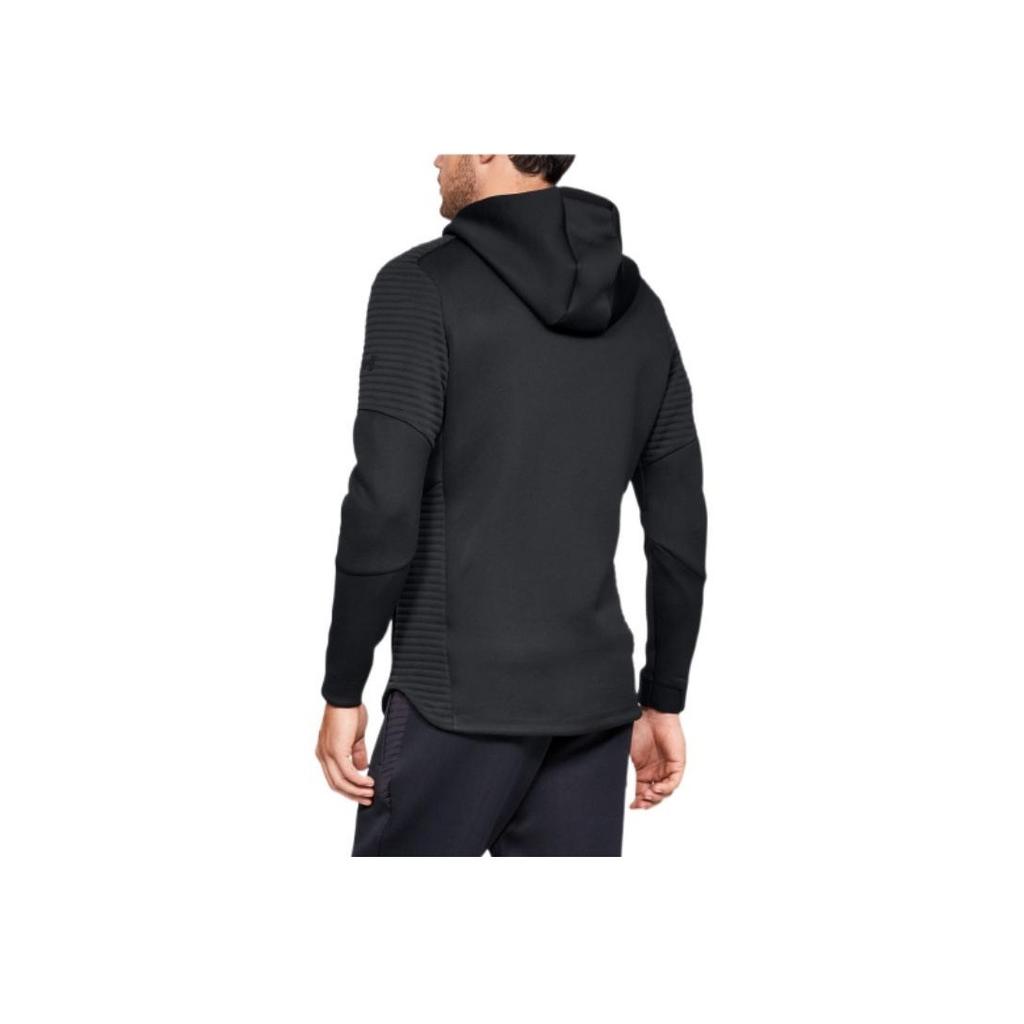 Under Armour Solid Color Brand Logo Fleece Breathable Zip-Up Hoodie Jacket Men Jackets Black 1320705-001
