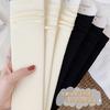 White Ice Socks Summer Thin Mid-Leg Socks Trendy Black Calf Socks Stacked Socks Ice Silk Stockings Summer