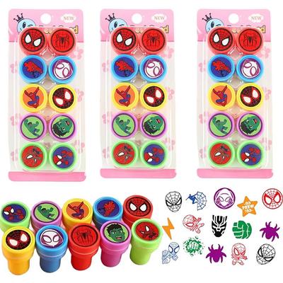 MINISO Spidey Stempel Gastgeschenke Spiderman Geschenke für Kinder Geburtstagsstempel für Kinder Jungen Klassenzimmer Belohnungen Partyzubehör Dekoration