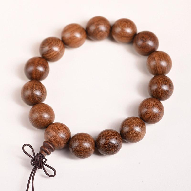 Authentic Sandalwood Buddhist Prayer Beads Bracelet - Ethnic Style Jewelry