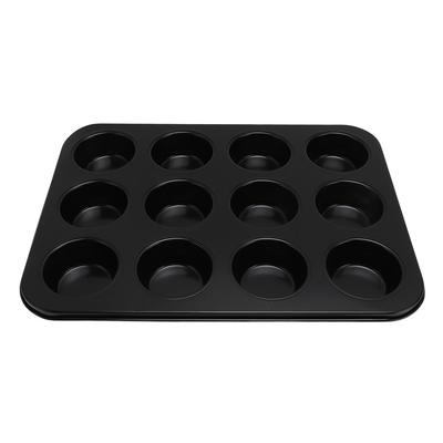 12-håls Muffin- och Cupcakeform Non-stick Stål Cupcakeform för Mångsidig Bakning Köksartiklar