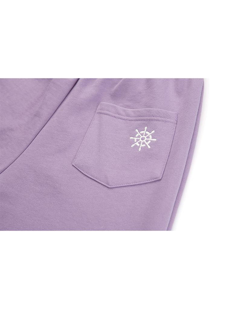 Nasbaedeukolia Color Embroidered Jogger Pants - Purple
