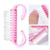 Plastic Nail Brushes Mix Color Nail Hand Scrubbing Cleaning Brush Dust Cleaner Nail Art Manicure Soft Remover Tools