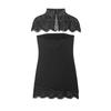 European and American fashion temperament tube top lace splicing sexy slim dress pure desire style hip skirt set