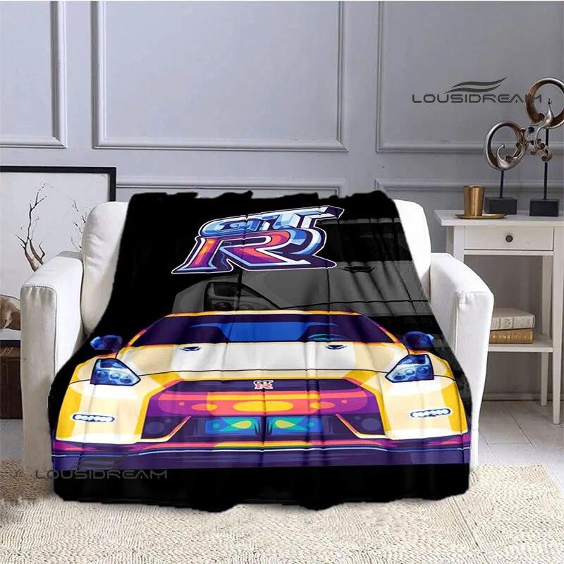 GTR Racing Retro Printed Blankets Warm Blanket Soft and Comfortable Home Travel Bed Blanket Picnic Blanket Birthday Gift