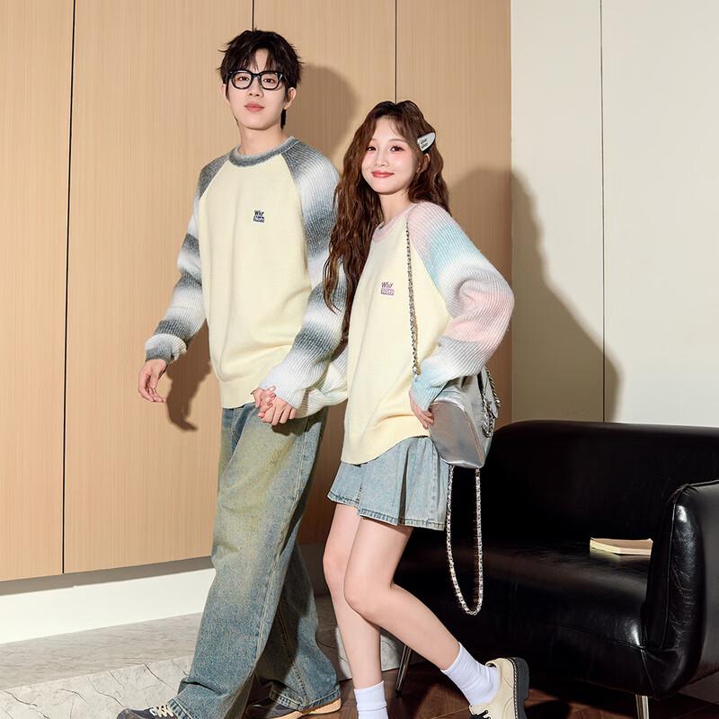 TonLion 2024 Unisex Raglan Sleeve Patchwork Knit Sweater
