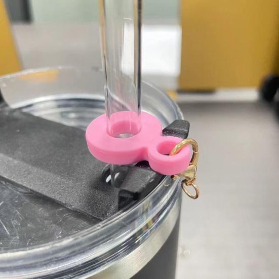 Силиконовые соломенные подвесные украшения с металлическим крючком Портативные подвески — фото 4