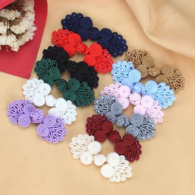 10Pz Bottoni in Nylon Bottone Nodo Cinese Bottone Cheongsam Fatto a Mano Cinese Bottoni Tuta Tang Chiusure Nodo