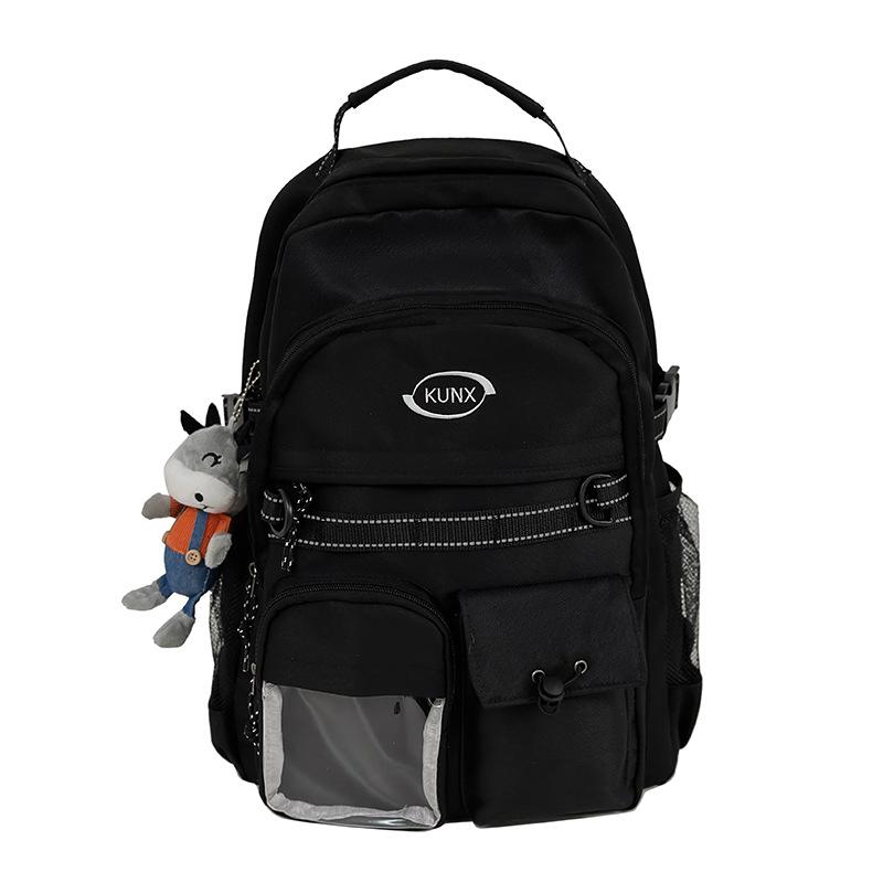 New schoolbag ins niche college style junior high school students versatile large-capacity backpack college backpack