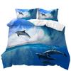 Marine Life Soft with Soft Fabric Duvet Cover Set Glowing Jelyfish Twin Qulit Cover Tropical Ocean Fish Under Sea Marine Life Beding Set