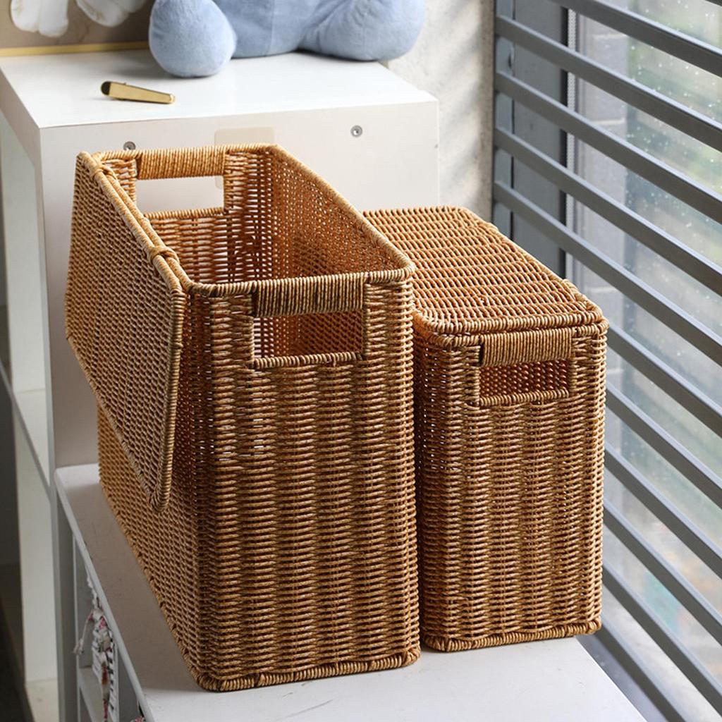 Schmale und hohe Aufbewahrungsbox Schmaler Korbbehälter für Wohnzimmer Büro Küche