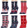 Women's Mid-Tube Fluffy Christmas Socks: European & American Winter Collection