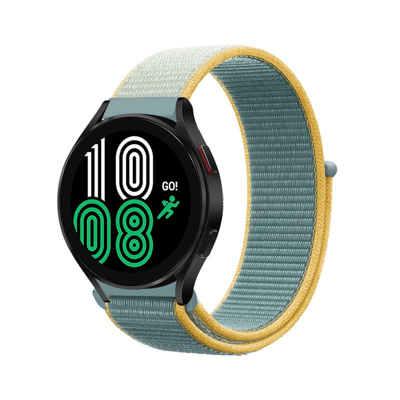 Samsung Huawei Xiaomi Compatible 18-22mm Woven Nylon Solo Loop Velcro Smart Watch Strap