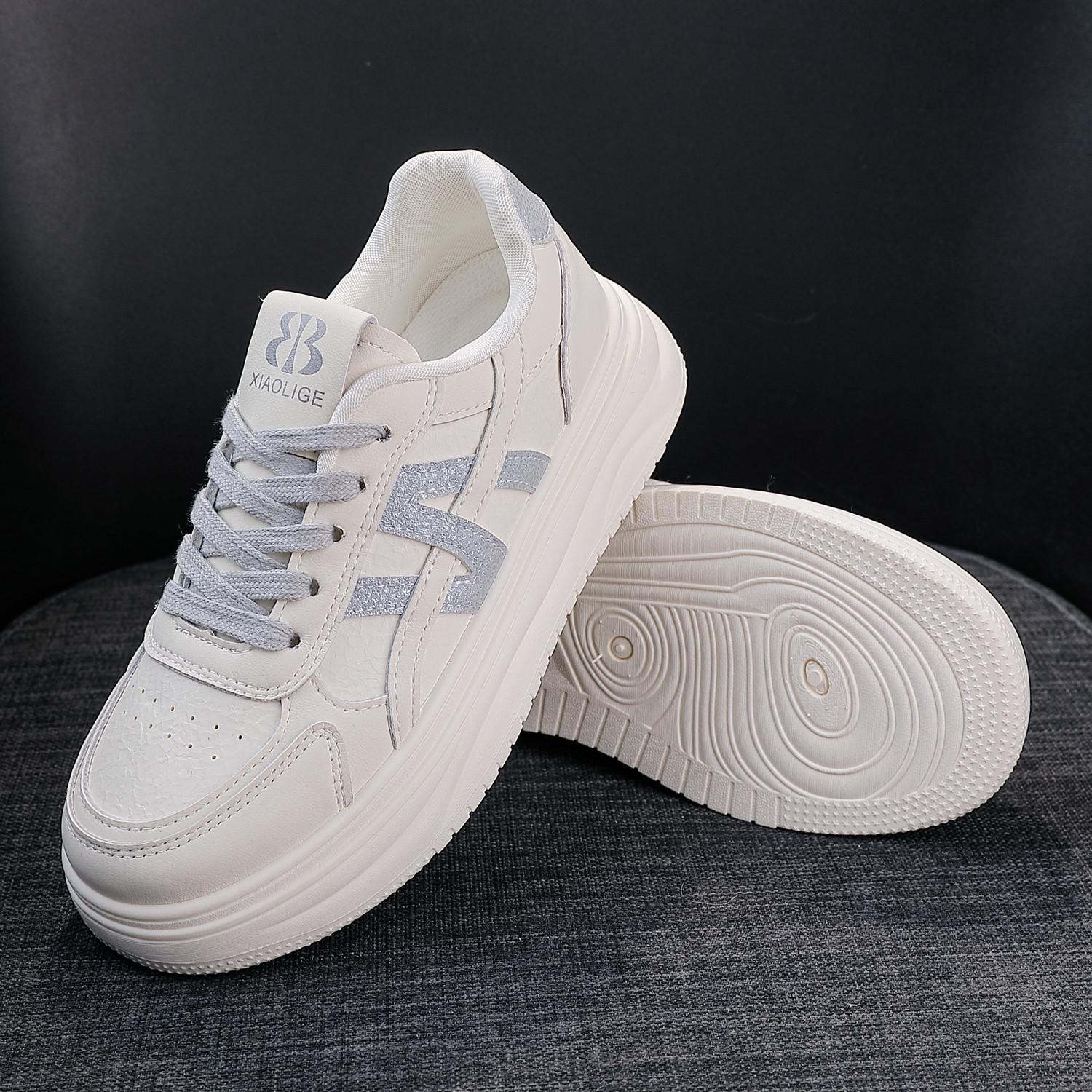 2026 Autumn Bestseller: Women s Thick-Soled Versatile White Casual Running Shoes 38