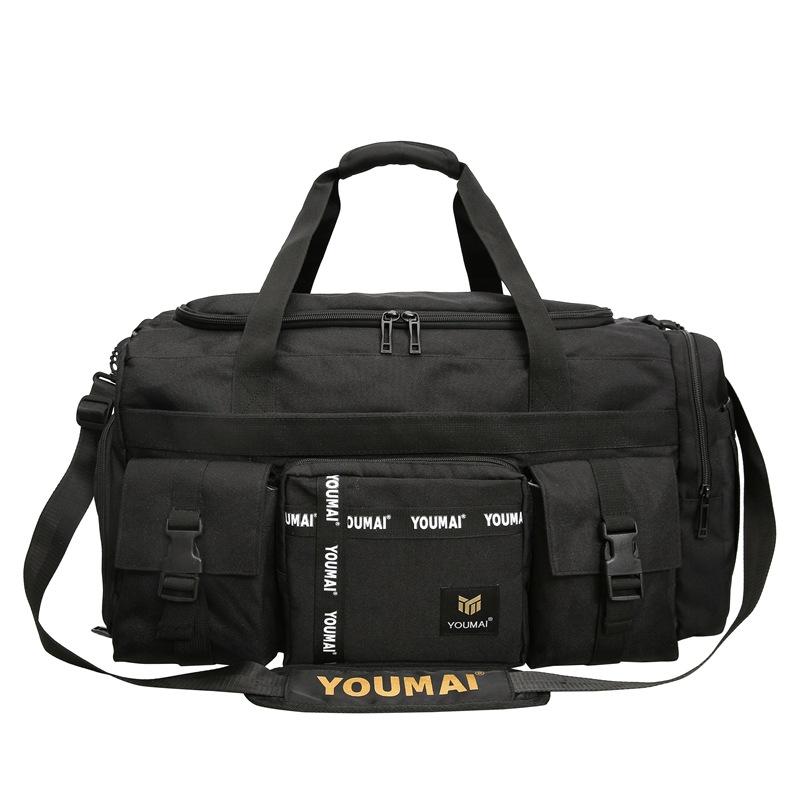 Travel bag large capacity high sense high value fitness bag dry and wet separation light backpack men's messenger bag