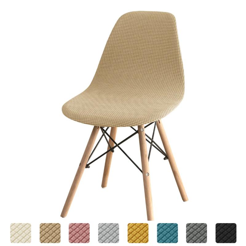 

1 шт. чехлы на стулья из флиса, чехлы на изогнутые обеденные сиденья, эластичные чехлы на стулья без подлокотников для офиса, отеля, вечеринки, домашнего декора