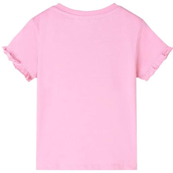 T-shirt enfants à manches courtes rose vif 92/104/116/128/140