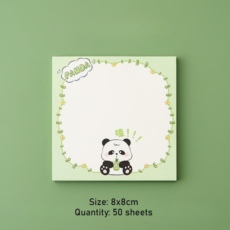 50 Sheets Kids Cartoon Posted It Paper Memo Sticky Panda Guinea Pig Notes Stickers Notebook Planner Stationery Message Sticker
