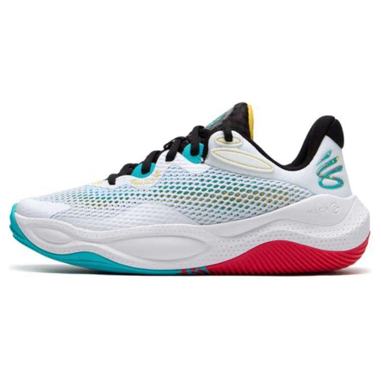 Under Armour Curry Splash 24 AP White Teal Red Men 3027262-100 43