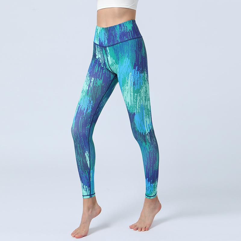 New Print Yoga Leggings for Women High-Waisted Butt-Lifting Sports Tights Yoga Fitness Base Layer Leggings