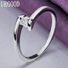925 Sterling Silver Charm AAA Zircon Ring Fashion Gift Party Jewelry