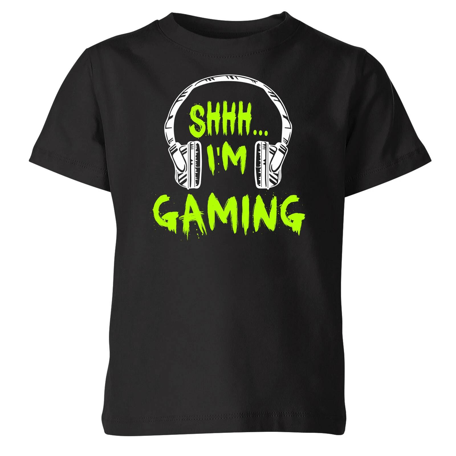Shhh Im Gaming Kids T Shirt Gamer Headset Do Not Disturb Boys Girls Tee Top 100