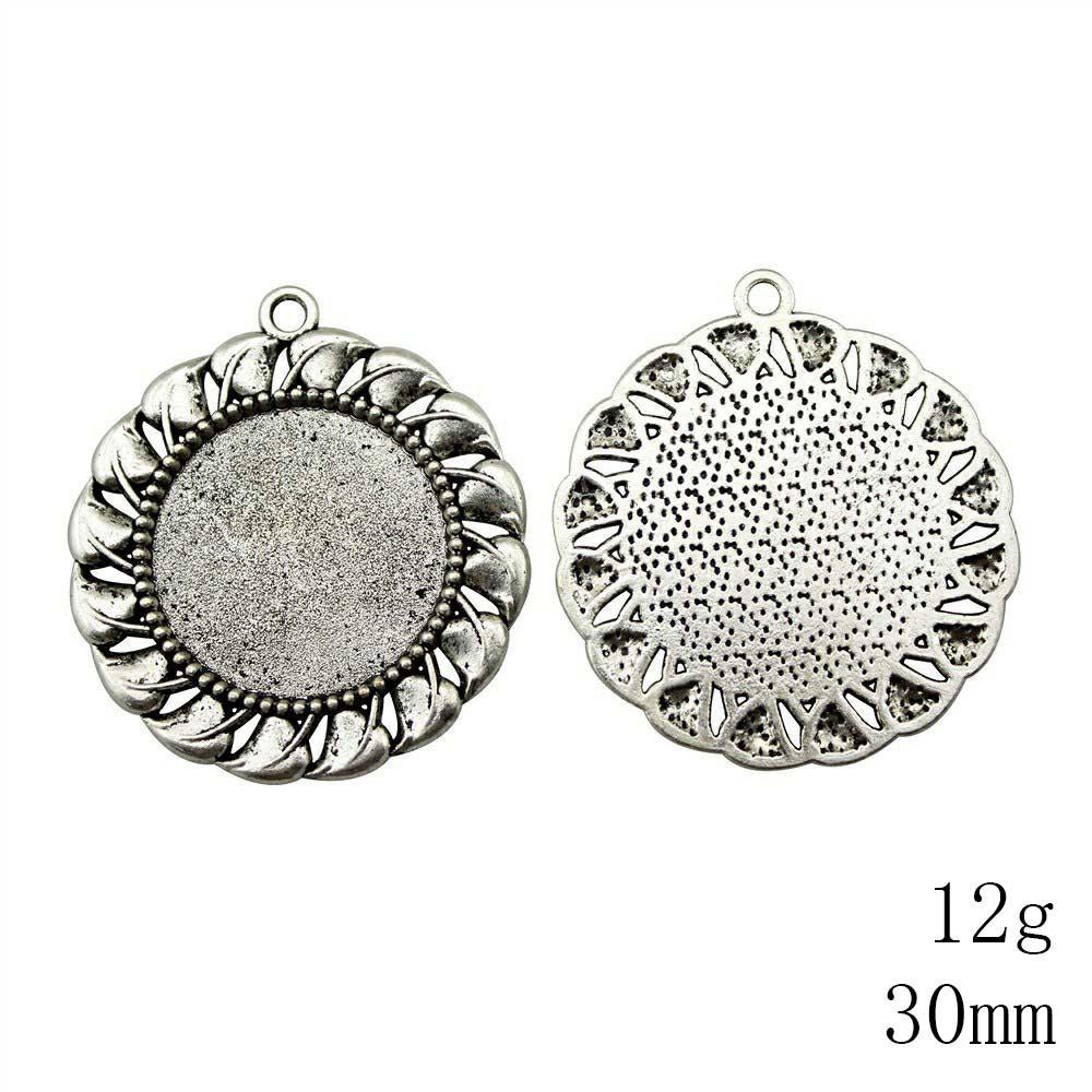 New Year's Day Accesories Fit Round 30-35mm Glass Cabochon Base Setting Tray Accessories Parts Souvenir Accessory Parts
