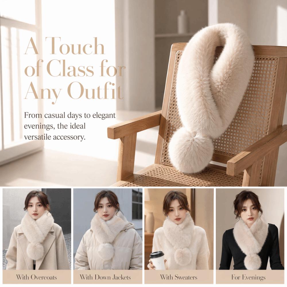 Plush Neck Warmer Snood Thickened Winter Neck Wrap Fashion Fur Collar Trim Autumn Winter