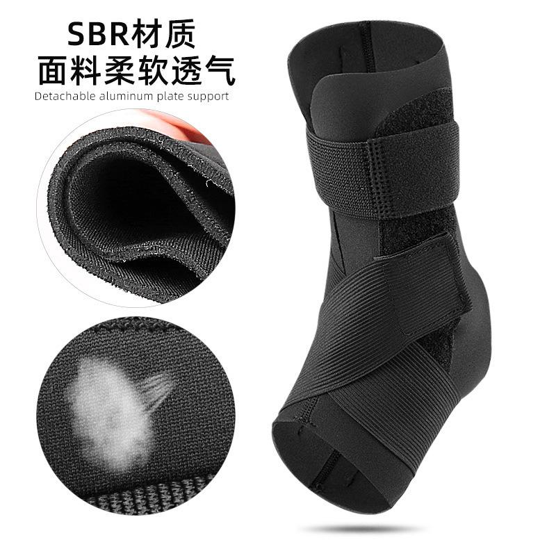 New Breathable Polyester Ankle Support Brace with Pressure Straps for Comfortable Protection
