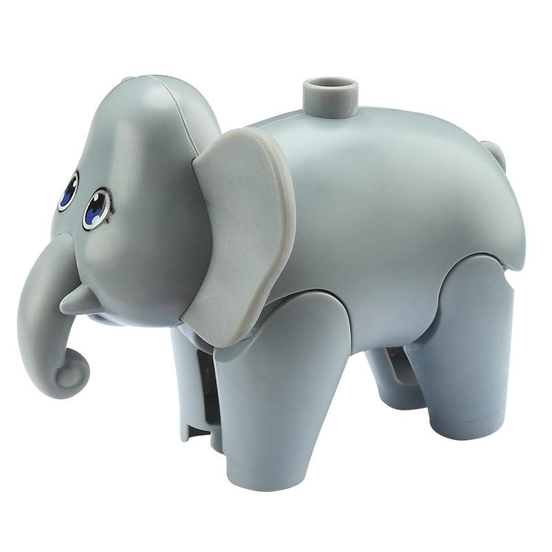 Große Bausteine Tiere Zubehör Bauernhof Zoo Kamel Känguru Katze Löwe Koala Flamingo Lernspielzeug Für Kinder Geschenke